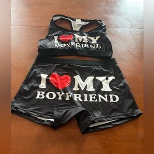 SHEIN Black and Red Pajama Set